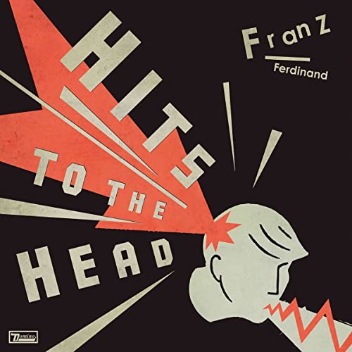 Franz Ferdinand album cover, “Hits To The Head,” with graphic head illustration.