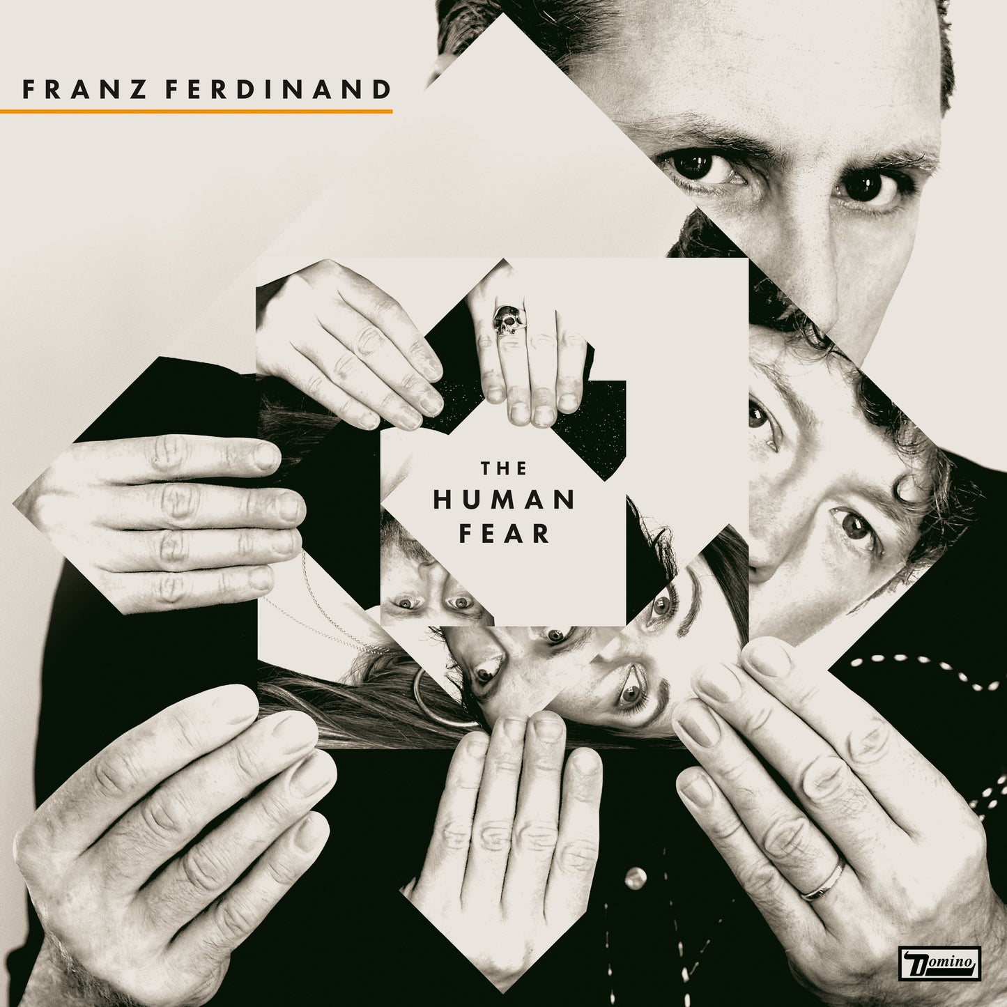 Franz Ferdinand album cover, “The Human Fear,” with fragmented portraiture.