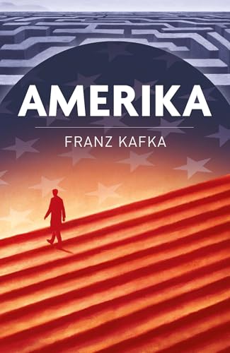 Book cover for "Amerika" by Franz Kafka, featuring a lone figure.