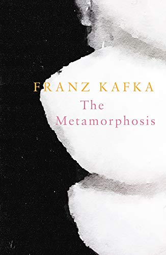Book cover for The Metamorphosis by Franz Kafka with abstract black and white watercolor.