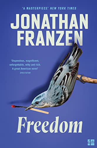 Book cover: "Freedom" by Jonathan Franzen, featuring a bird with a worm.