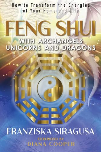 Book cover with golden Feng Shui bagua, dragon, and unicorn imagery.