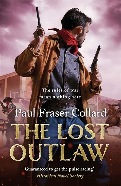 Book cover: man with guns, titled "The Lost Outlaw.