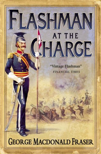 Book cover: “Flashman at the Charge” featuring a soldier in uniform.
