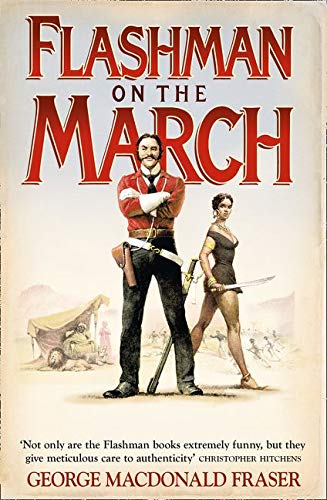 Book cover: “Flashman on the March” depicts a Victorian soldier and a woman.