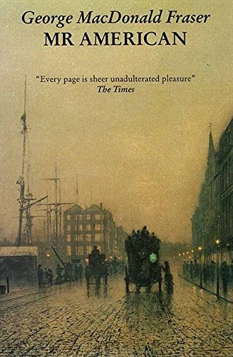 Book cover: "Mr American" with a historical harbor scene and horse-drawn carriage.