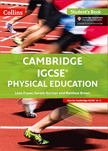 Textbook cover showing runners on a track with the title Cambridge IGCSE Physical Education.
