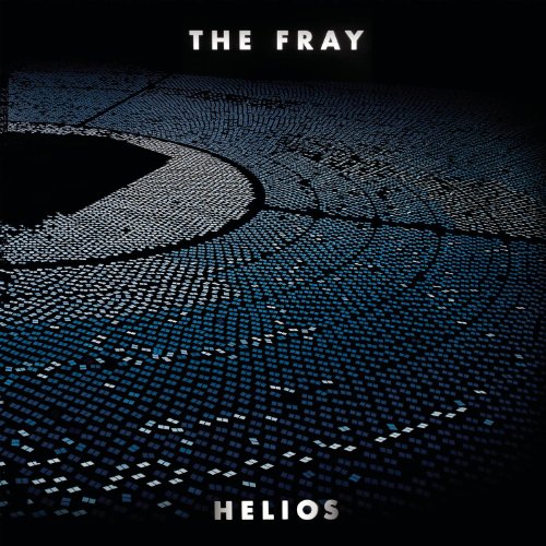 The Fray’s “Helios” CD cover: abstract blue eye with fragmented pixels.