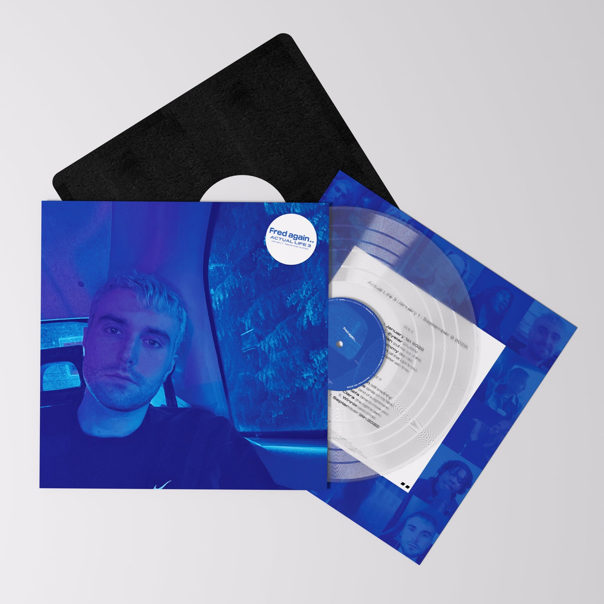 Fred again.. “Actual Life 3” vinyl record with portrait cover art.