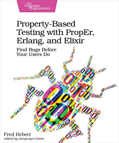 Book cover with title, author, and colorful binary code insect graphic.