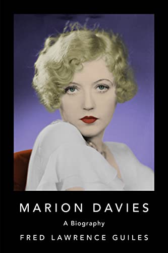 Colorized portrait of Marion Davies, book cover with title and author name.