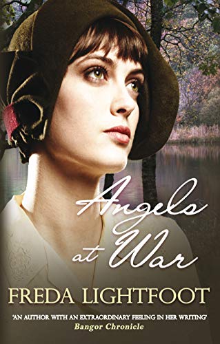 Book cover featuring a woman in a hat, with “Angels at War” title.