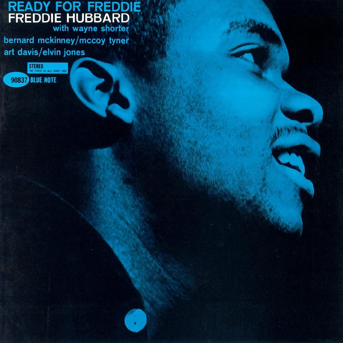 CD case featuring jazz trumpeter Freddie Hubbard’s portrait, titled “Ready For Freddie.”