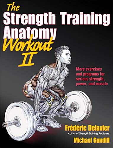 Book cover with a muscular man lifting weights and visible anatomy, on a dark background.