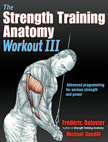 Book cover featuring a muscular man pulling a cable machine, anatomy illustrations.