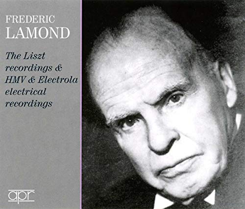 CD cover featuring a black and white portrait of pianist Frederic Lamond.