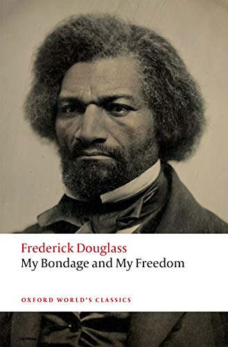 Book cover featuring a portrait of Frederick Douglass with title and author text below.