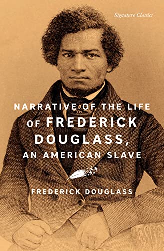 Book cover featuring a portrait of Frederick Douglass, an abolitionist.