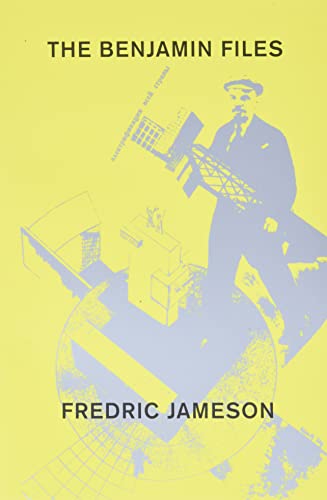 Yellow book cover with a man, blueprints, and abstract geometric shapes.