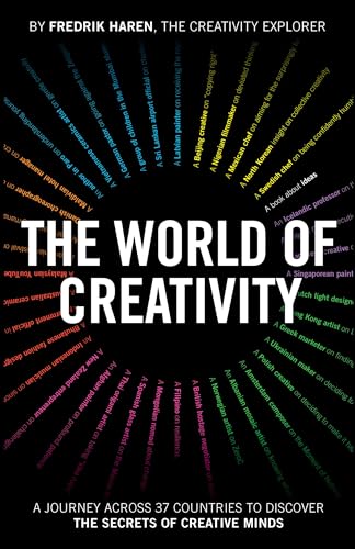 Book cover with title The World of Creativity surrounded by text radiating outward.
