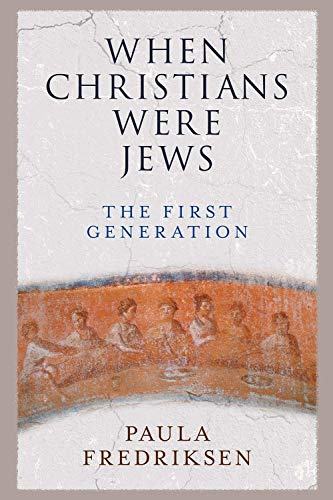 Book cover with title When Christians Were Jews and an ancient mural of people.