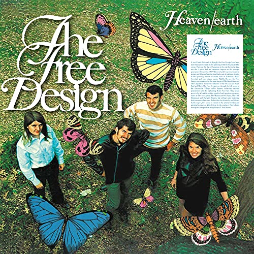 Album cover for "Heaven/Earth" by Free Design featuring people and butterflies.