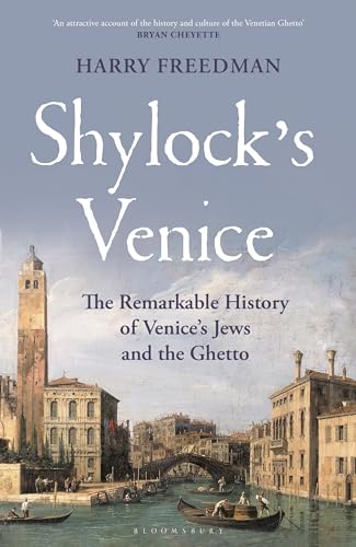 Book cover: “Shylock’s Venice” with a Venetian canal scene.