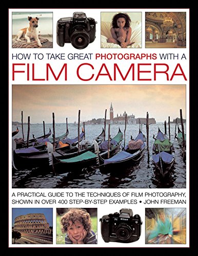 Book cover featuring film photography examples, a camera, and Venice canals.
