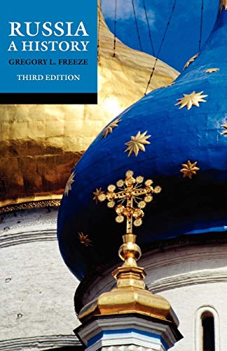 Book cover: “Russia: A History” with a blue and gold church dome.