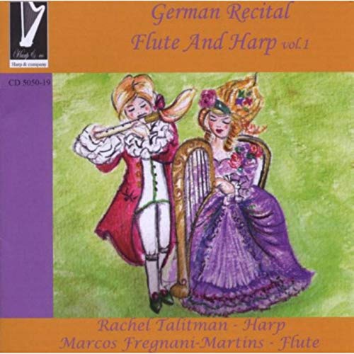 CD cover depicting a flutist and harpist in 18th-century attire.