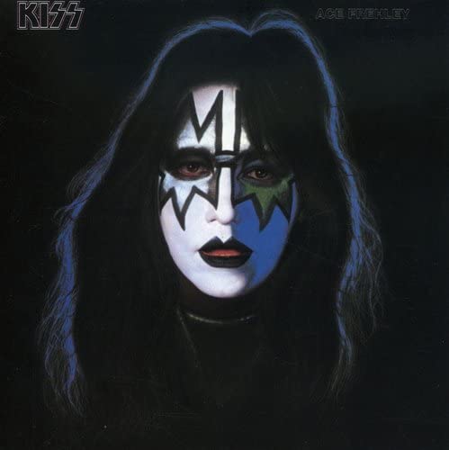 Ace Frehley album cover featuring a close-up of his facepaint.