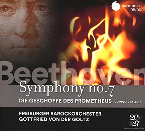 CD cover featuring Beethoven, flames, and orchestra details.