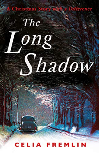 Book cover: snowy road with a car, titled "The Long Shadow.