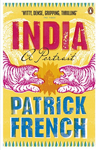 Book cover: "India: A Portrait" with tigers and a building.