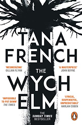 Book cover for The Wych Elm by Tana French featuring a black tree silhouette.