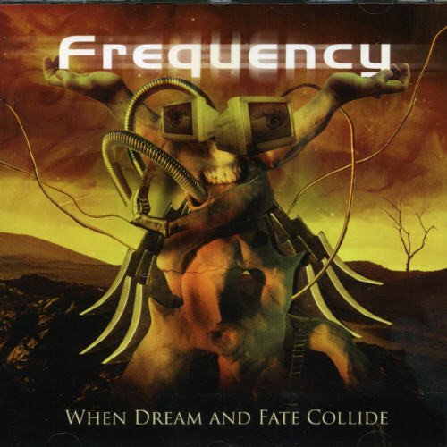 CD cover: surreal image of a figure with mechanical parts and landscape.