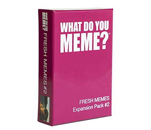 Pink card box for "What Do You Meme?" Fresh Memes #2 expansion pack.