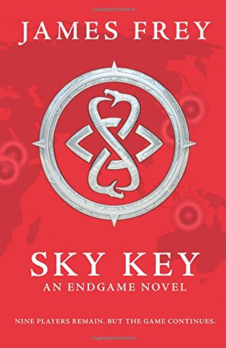 Red book cover with a silver circular symbol and white text: "Sky Key".