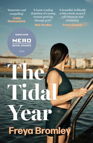Book cover: woman by water, titled “The Tidal Year” by Freya Bromley.