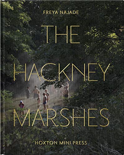 Book cover: “The Hackney Marshes” with figures in a marsh landscape.