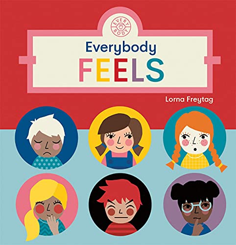 Book cover with diverse children’s faces showing different emotions.