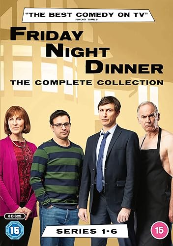 DVD cover for Friday Night Dinner featuring the four main cast members.