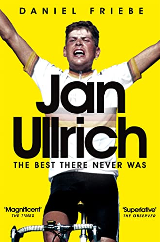 Book cover featuring cyclist Jan Ullrich in a celebratory pose.
