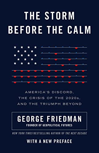Book cover: dark blue background, stylized American flag, white text.