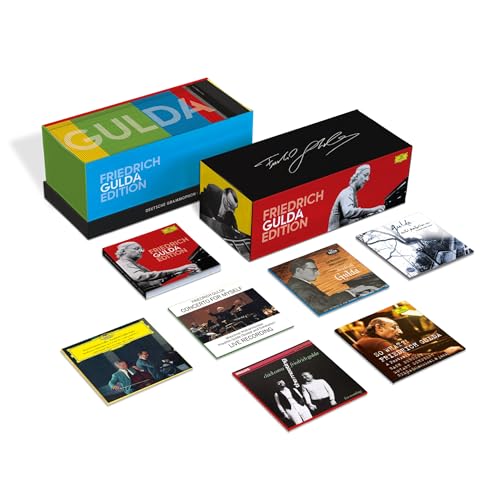 Friedrich Gulda Edition CD box set with multiple discs and portraits.