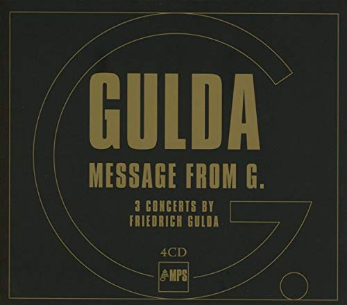 Black CD cover with gold text: "GULDA MESSAGE FROM G." and artist name.