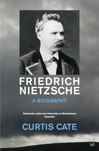 Book cover featuring a portrait of Friedrich Nietzsche, a biography by Curtis Cate.