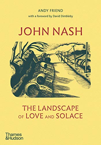 Book cover with yellow background, dark ink landscape illustration, and red and black text.