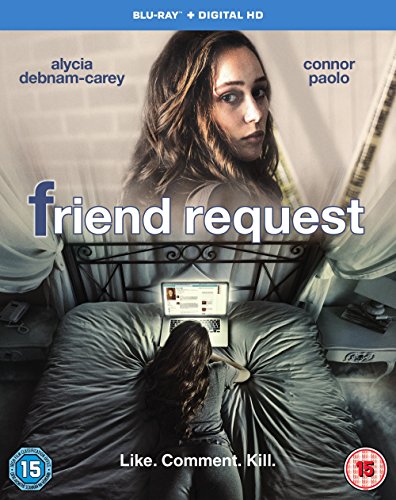 "Blu-ray case with cover art featuring a woman lying in bed with a laptop."