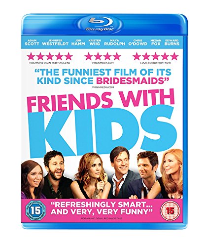 Friends With Kids" Blu-ray cover featuring a group of actors smiling.
